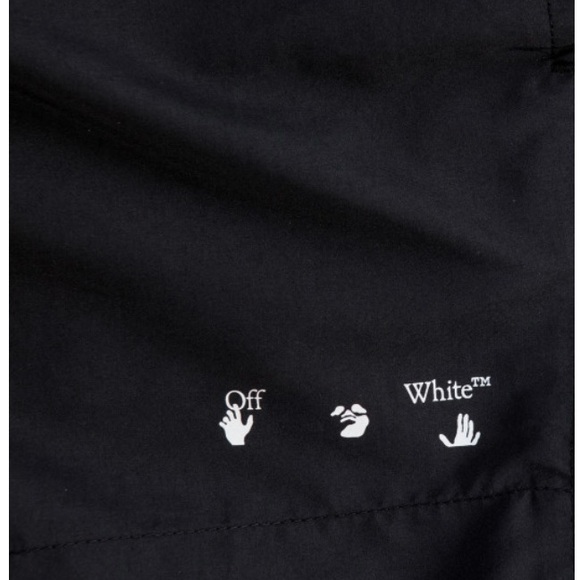 Off - White logo diagonal swim trunks NWT - Picture 5 of 8